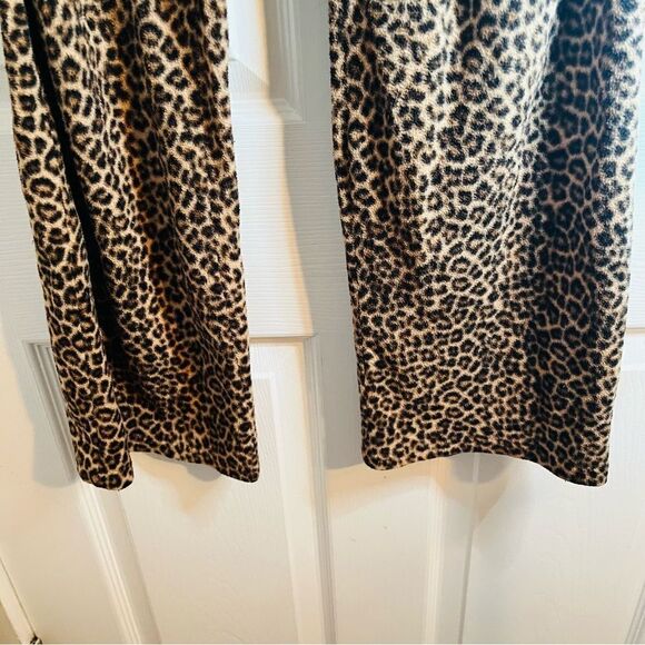 Gilligan & O'Malley Leopard Print Pull On Fleece Pajama Pants Brown Tan M - Picture 7 of 10